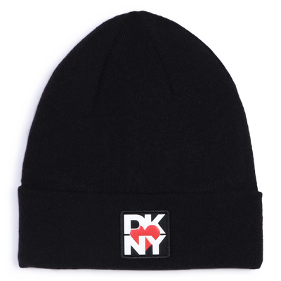 Bonnet &agrave; revers en tricot DKNY FILLE