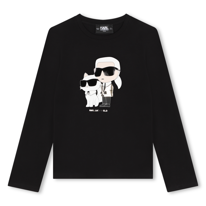 T-shirt avec imprim&eacute; plac&eacute; KARL LAGERFELD KIDS 
                        FILLE