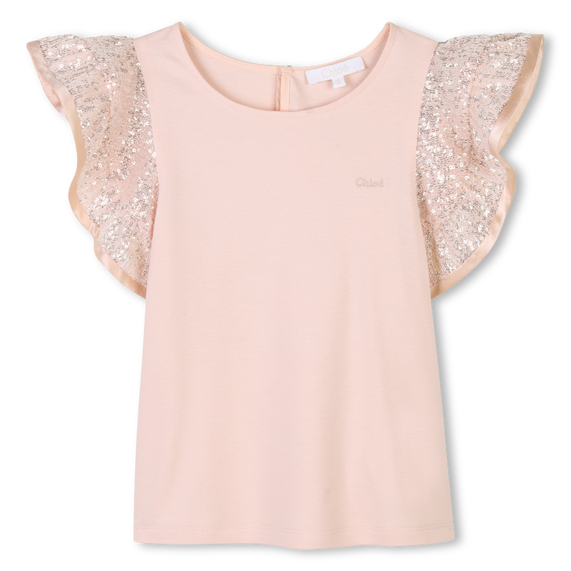 T-shirt, ruches en pailletten CHLOE 
                        GIRL
