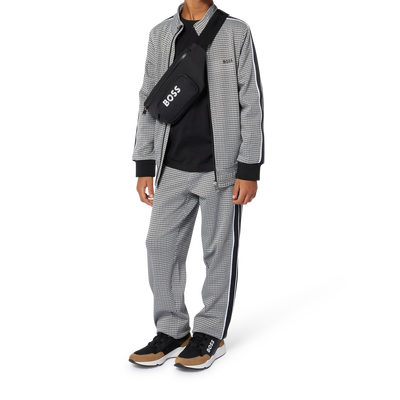 Cardigan zipp&eacute; imprim&eacute; BOSS GARCON