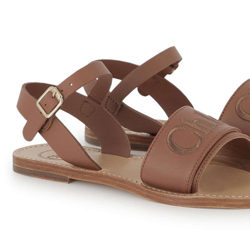 Leren sandalen met gesp CHLOE 
                        GIRL