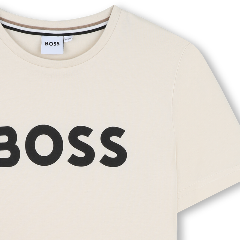 Katoenen T-shirt korte mouwen BOSS 
                        BOY