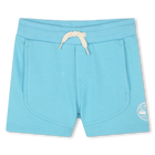 Fleece short met inzetstukken, BLAUW, hi-res
