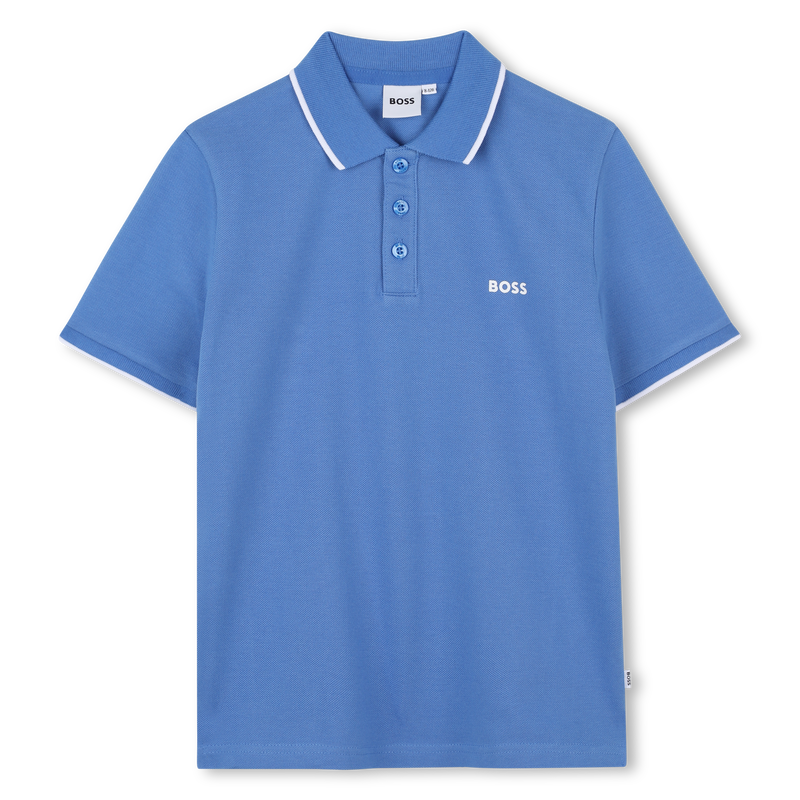Effen polo van katoenpiqu&eacute; BOSS 
                        BOY