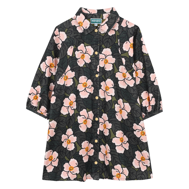 Robe &agrave; manches longues bouffantes KENZO KIDS 
                        FILLE