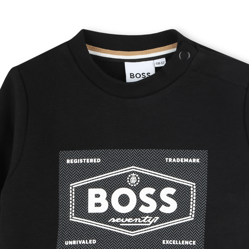 Sweat-shirt molleton col rond BOSS 
                        GARCON