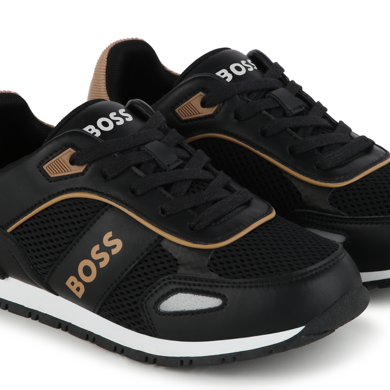 Lace-up leather sneakers