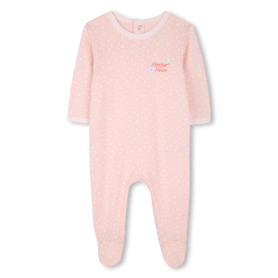 Pyjama pressionn&eacute; en coton KENZO KIDS FILLE