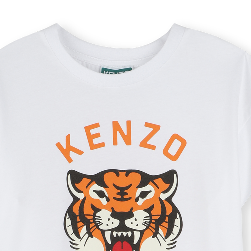 Jurk met print en volant KENZO KIDS 
                        GIRL