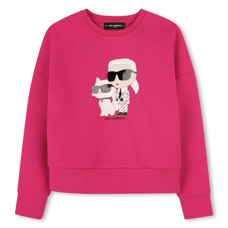 Sweat-shirt avec imprim&eacute; KARL LAGERFELD KIDS 
                        FILLE