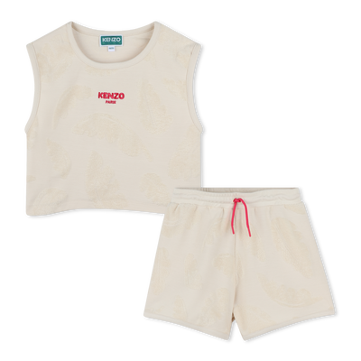 Hemdje en short van badstof KENZO KIDS GIRL