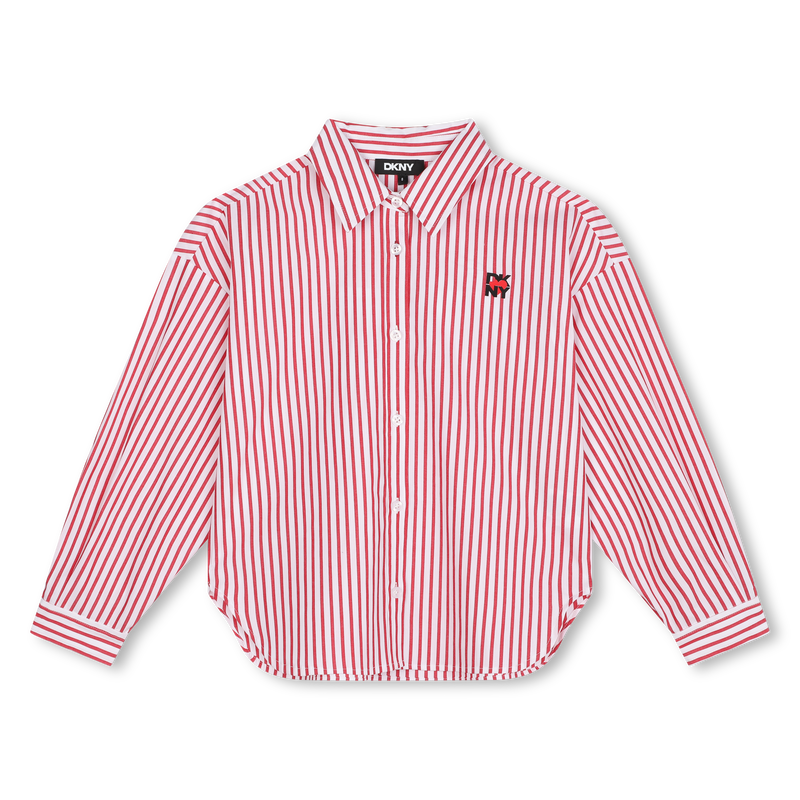 Gestreept overhemd met print DKNY 
                        GIRL