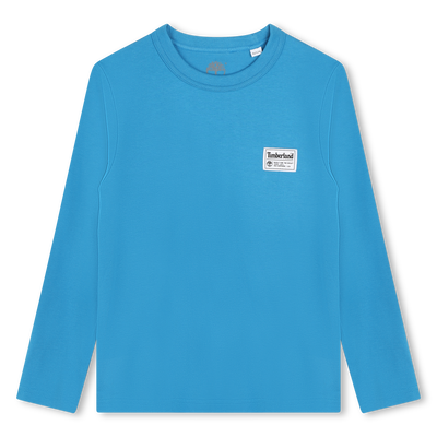 T-shirt uni avec &eacute;tiquette TIMBERLAND GARCON