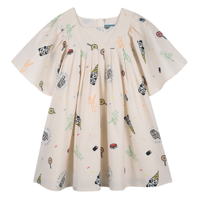 POPLIN JURK KENZO KIDS GIRL