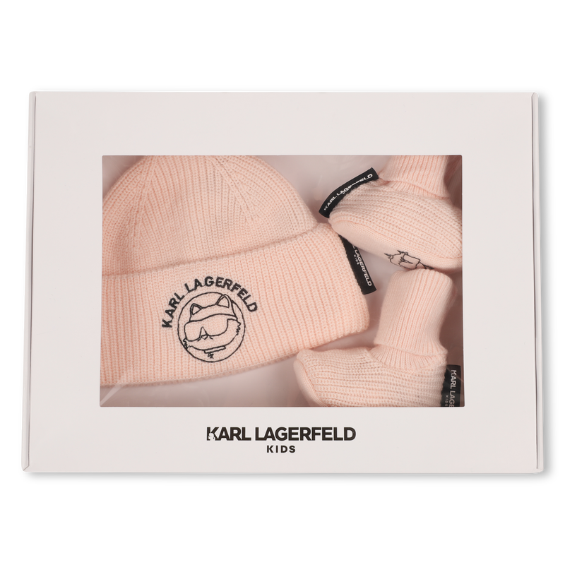 Ensemble bonnet et chaussons KARL LAGERFELD KIDS 
                        FILLE