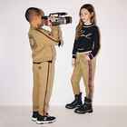 Broek met gestreepte biezen KARL LAGERFELD KIDS 
                    GIRL
