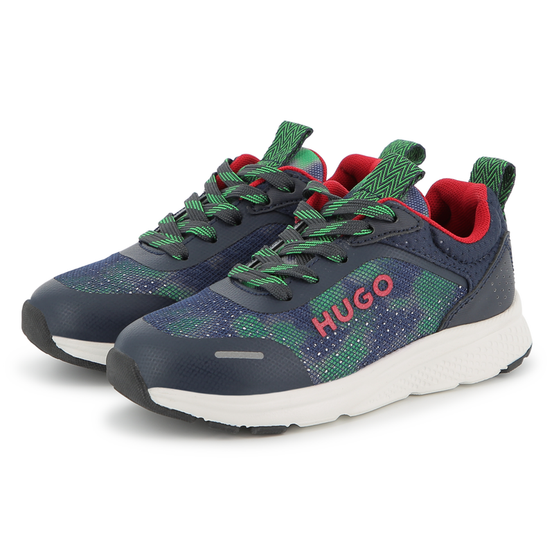 Sneakers met veters en print HUGO 
                        BOY