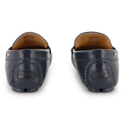 MOCASSINS EN CUIR DE VACHETTE BOSS GARCON