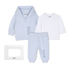 Set broek, cardigan en T-shirt, LICHT BLAUW, hi-res