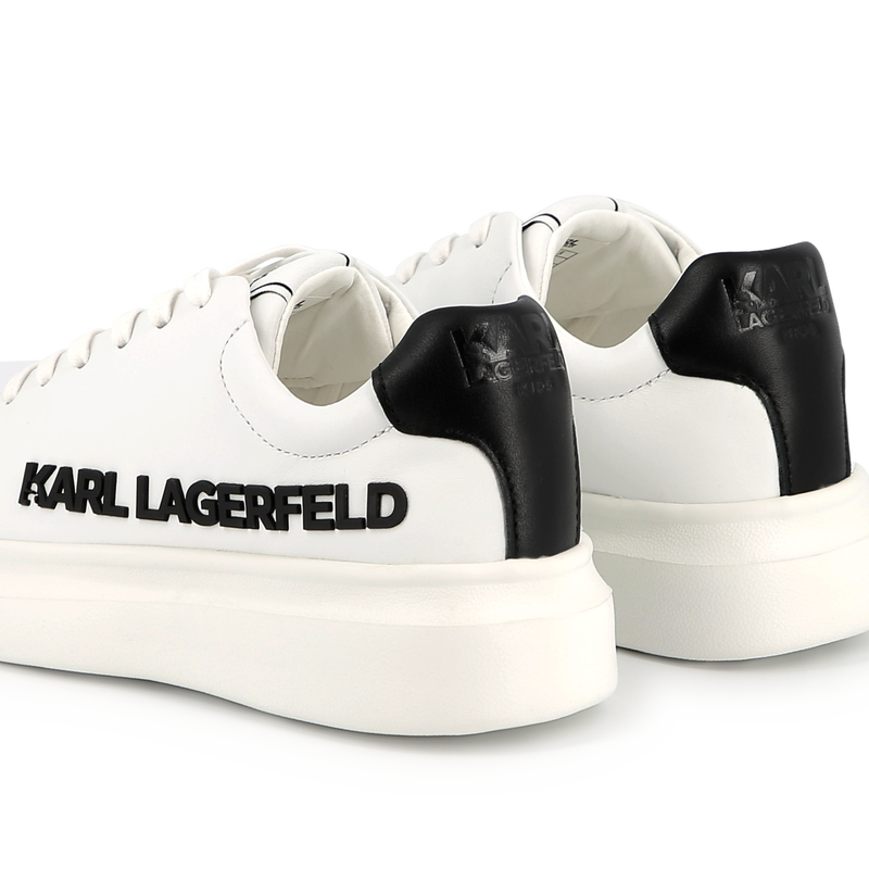 Baskets en cuir &agrave; lacets KARL LAGERFELD KIDS 
                        UNISEXE
