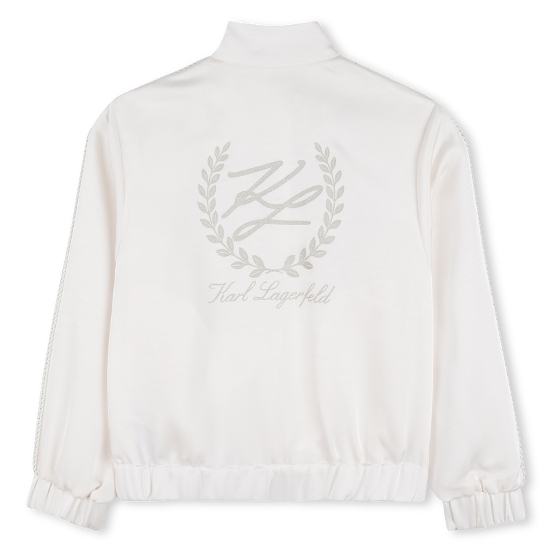 SWEAT ZIPP&Eacute; &Agrave; CAPUCHE KARL LAGERFELD KIDS 
                        FILLE