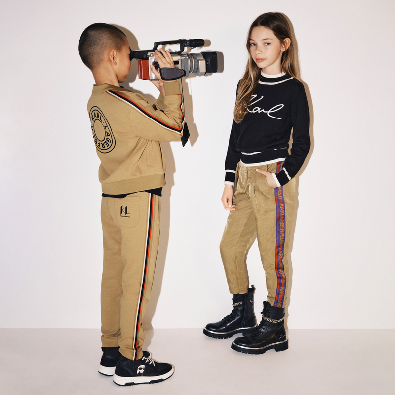 Bottines en cuir de vachette KARL LAGERFELD KIDS 
                        FILLE