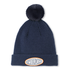 Bonnet tricot pompon polaire, INDIGO BLUE, hi-res