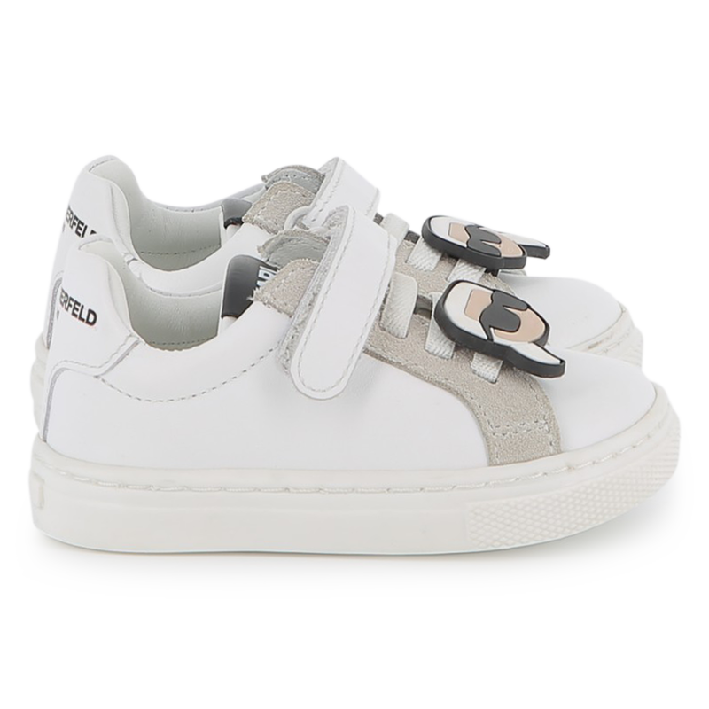 Baskets basses en cuir de vachette KARL LAGERFELD KIDS 
                        UNISEXE
