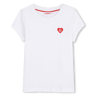 T-shirt met korte mouwen, WIT, hi-res
