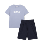 Ensemble Tee-shirt + bermuda, BLEU CARGO, hi-res