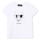 T-shirt illustratie choupette KARL LAGERFELD KIDS 
                    GIRL