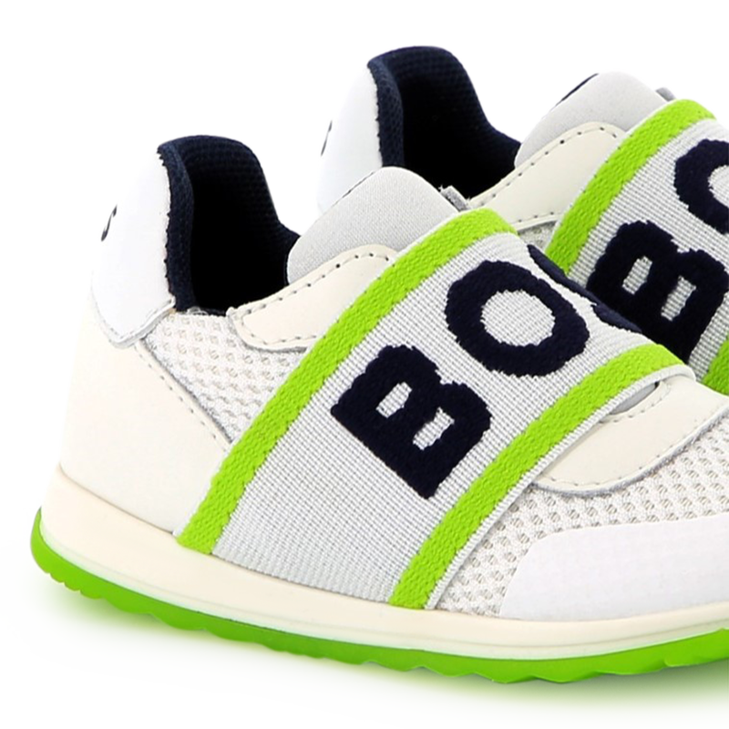 Sneakers met leer en visnet BOSS 
                        BOY