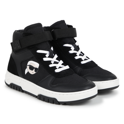 Hoge lederen sneakers KARL LAGERFELD KIDS BOY
