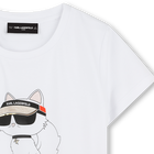 T-shirt avec imprim&eacute; plac&eacute; KARL LAGERFELD KIDS 
                    FILLE