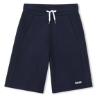 Bermuda en molleton uni, BLEU CARGO, hi-res