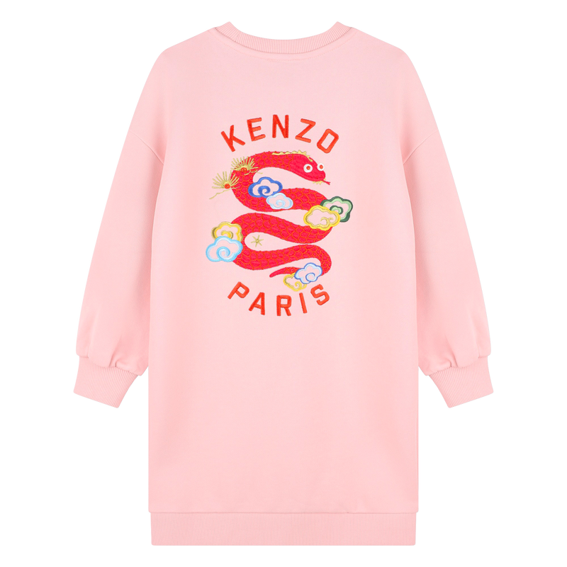 Robe droite avec broderies KENZO KIDS 
                        FILLE