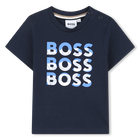 T-shirt met korte mouwen, MARINE, hi-res