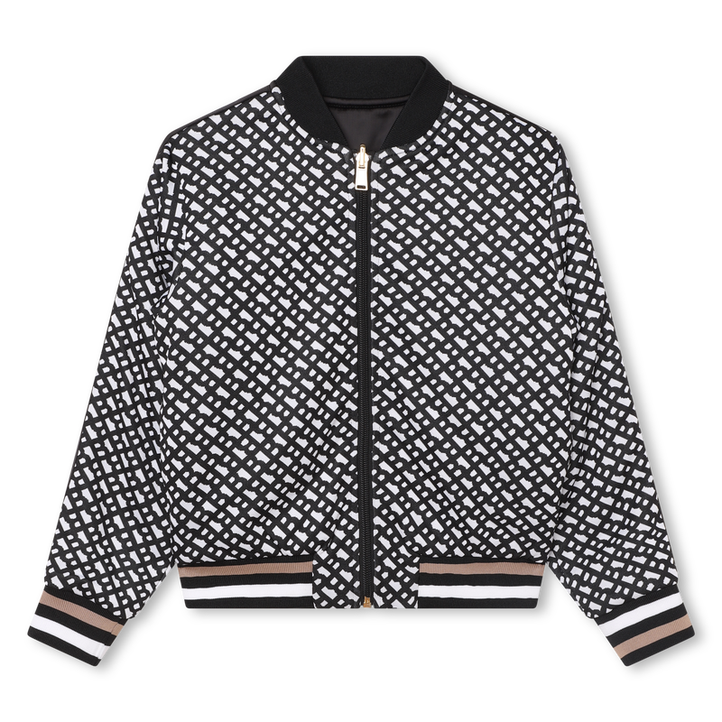 Zip-up reversible cardigan