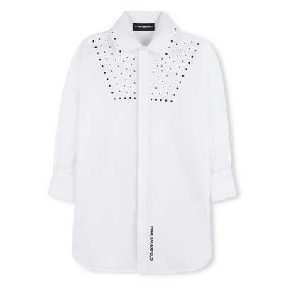 Robe chemise manches longues KARL LAGERFELD KIDS FILLE