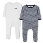 Ensemble deux pyjamas en coton, OFFWHITE, hi-res