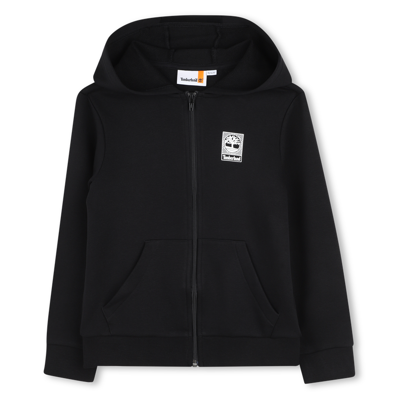 Cardigan &agrave; capuche en molleton TIMBERLAND 
                        GARCON