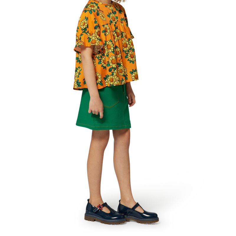 Jupe trap&egrave;ze avec poches KENZO KIDS 
                        FILLE