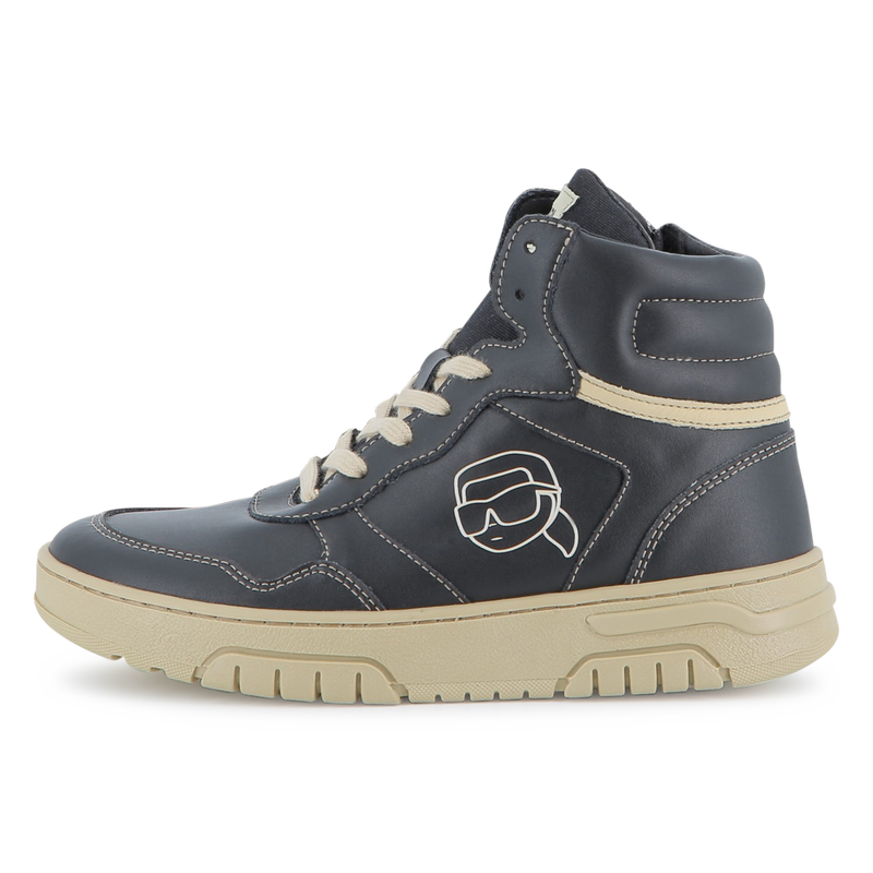 Baskets montantes à lacets KARL LAGERFELD KIDS 
                        GARCON
