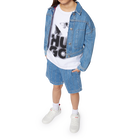 Veste en jean &agrave; rayures HUGO 
                    FILLE