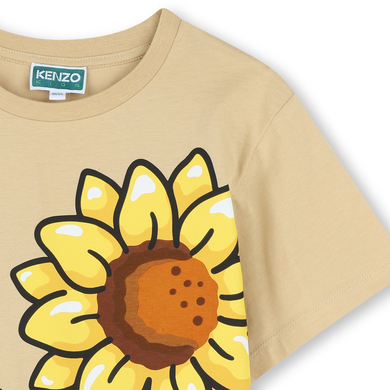 T-shirt met zonnebloemprint KENZO KIDS 
                        GIRL