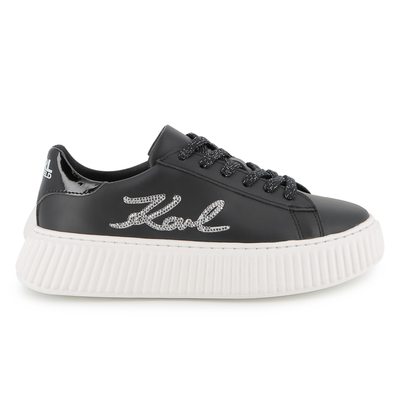 Baskets basse &agrave; lacets KARL LAGERFELD KIDS 
                        FILLE