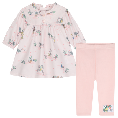 Robe et legging en coton KENZO KIDS FILLE