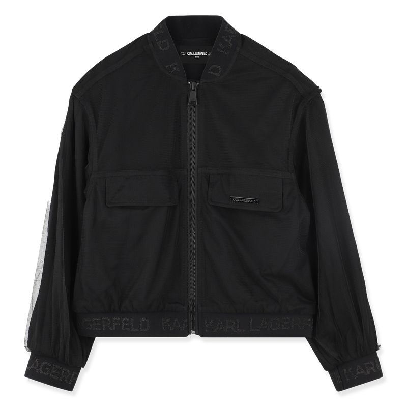 Cardigan zipp&eacute; KARL LAGERFELD KIDS 
                        FILLE