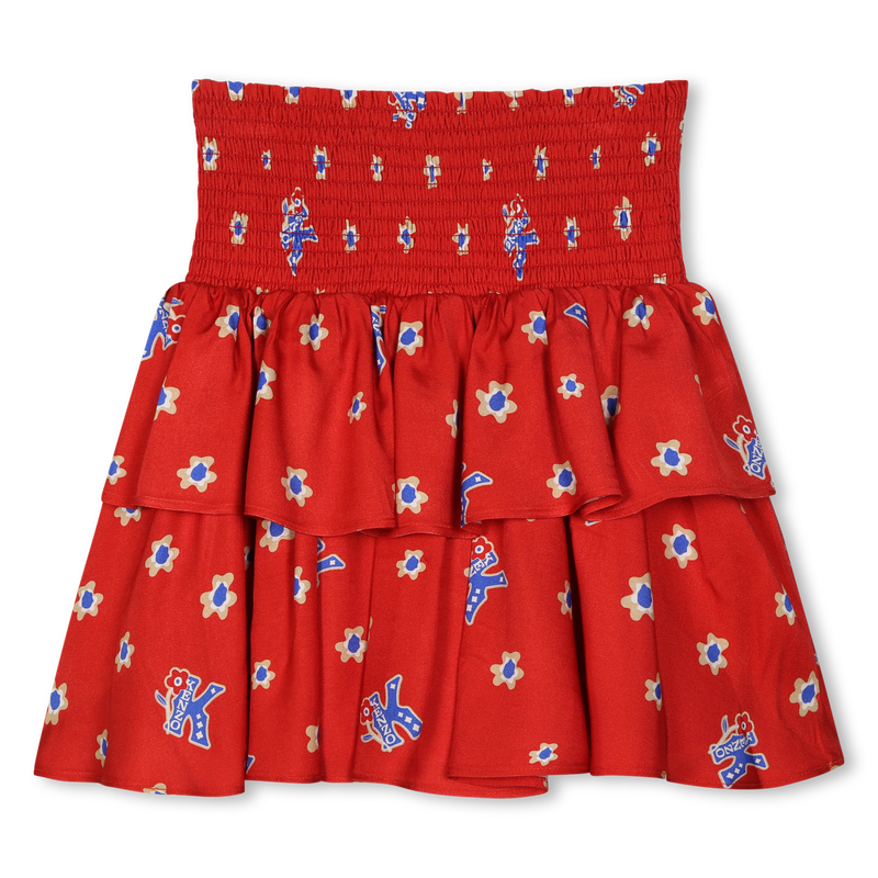Rok met print en ruches KENZO KIDS 
                        GIRL
