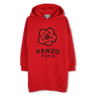 Jurk in niet-geborstelde fleece KENZO KIDS 
                    GIRL